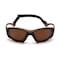 Carhartt Safety Glasses, anti-fog, sandstone bronze Lens, Black and tan Frame CHB1018DTMP - alternate 3